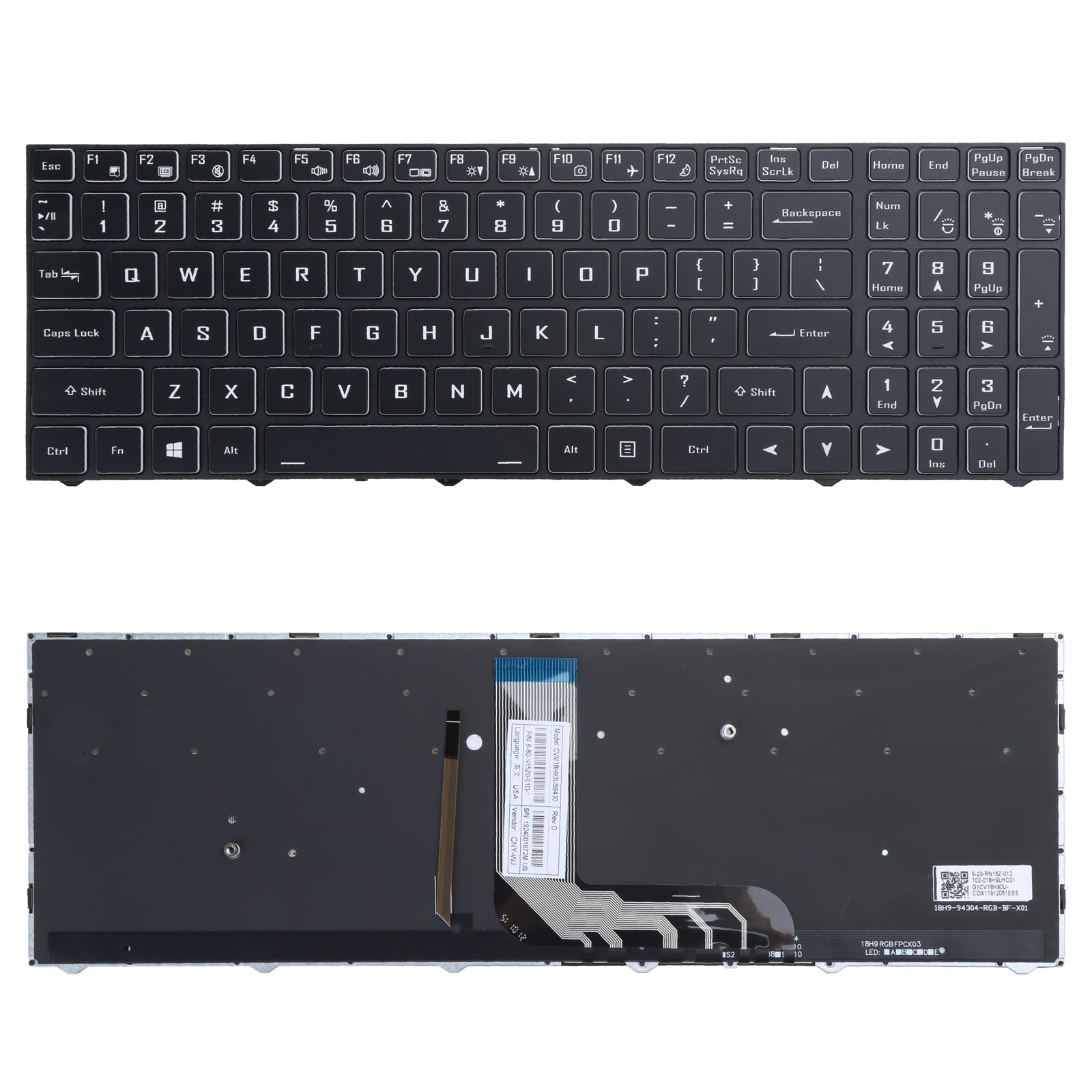 Amazon.com: BEIDUOYANG US Layout Backlit/No Backlit English